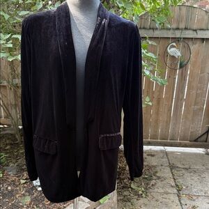 Mint Limit Women’s Black Velvet Blazer with just the right drape. Size L